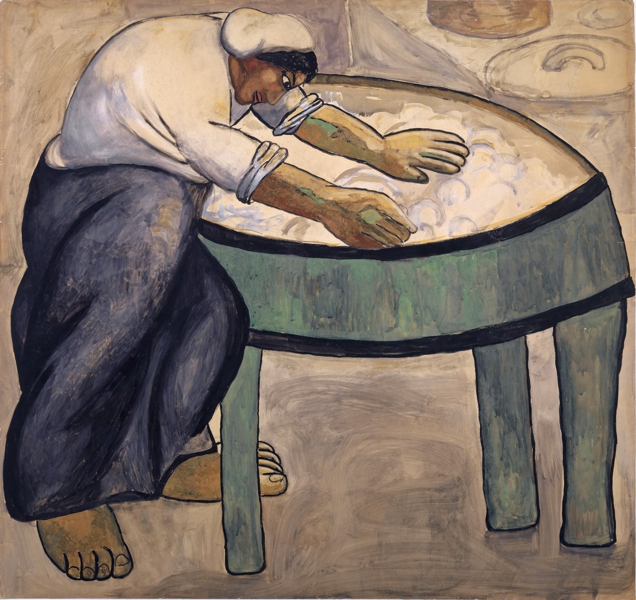 A Lavadeira, 1911. de Kazimir Severinovich Malevich