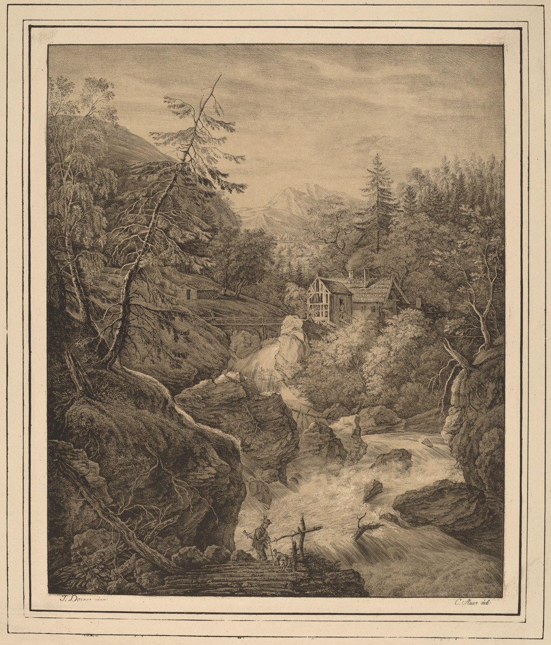 Cachoeira, 1820. de Kaspar Auer