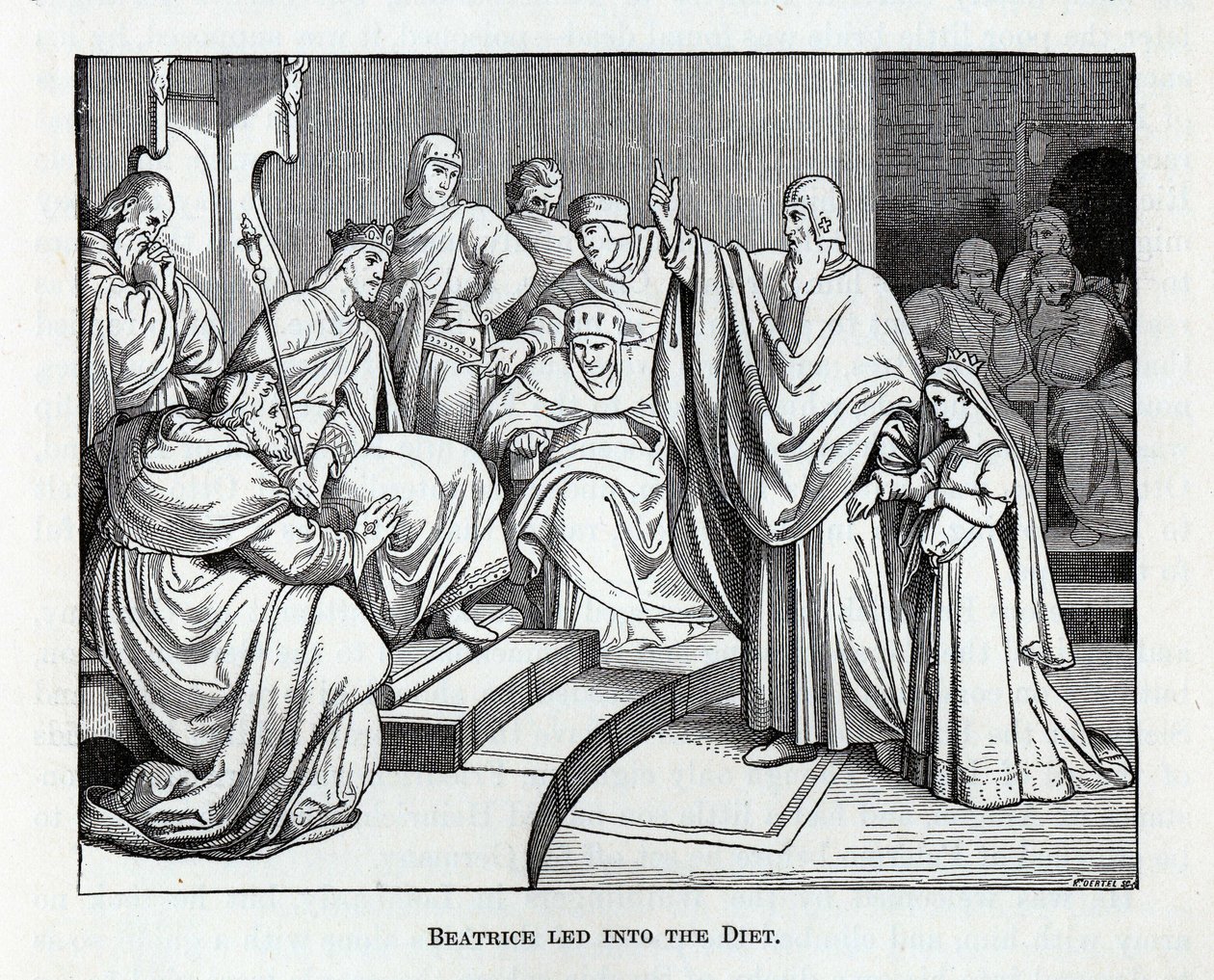 Beatrice conduziu à dieta, 1882 de Kaspar Oertel