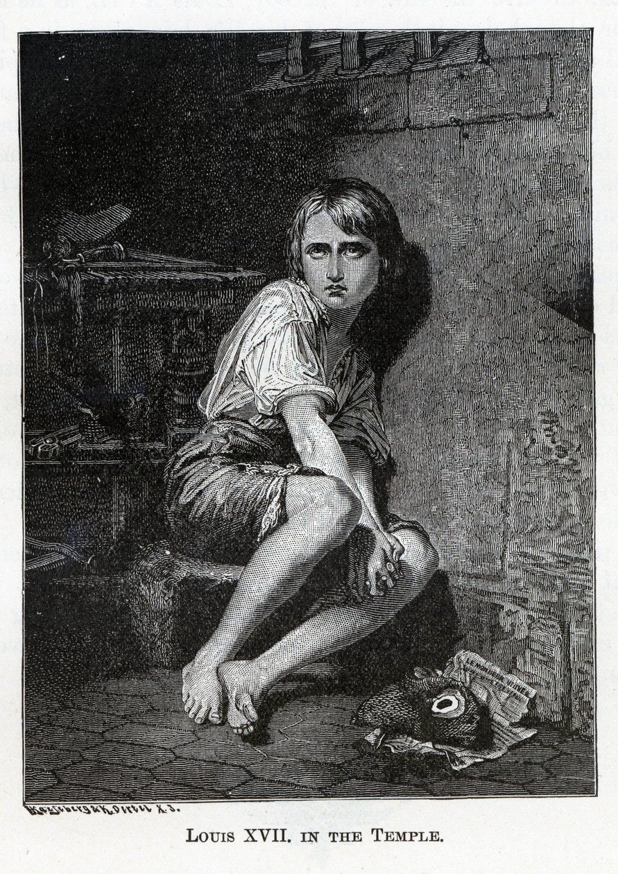 Luís XVII no templo, 1882 de Kaspar Oertel