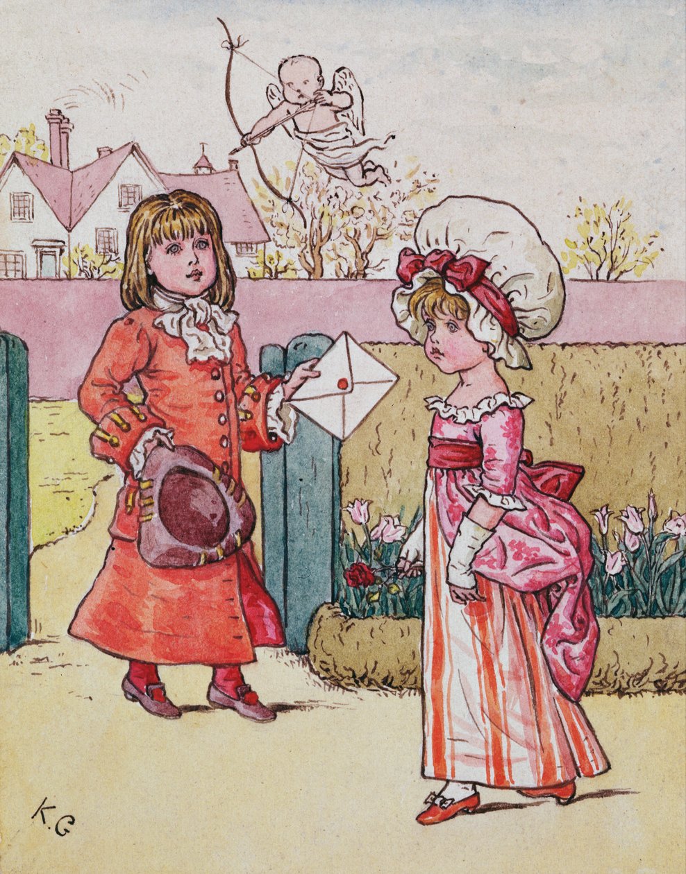 Ilustração para &39;St. Dia dos Namorados &39;1914 de Kate Greenaway
