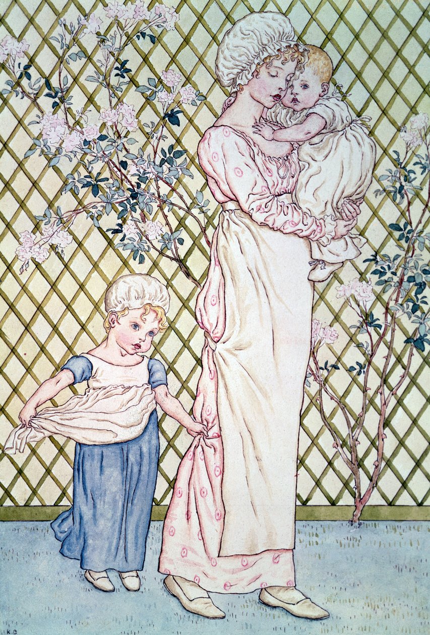 Mãe e filho de Kate Greenaway