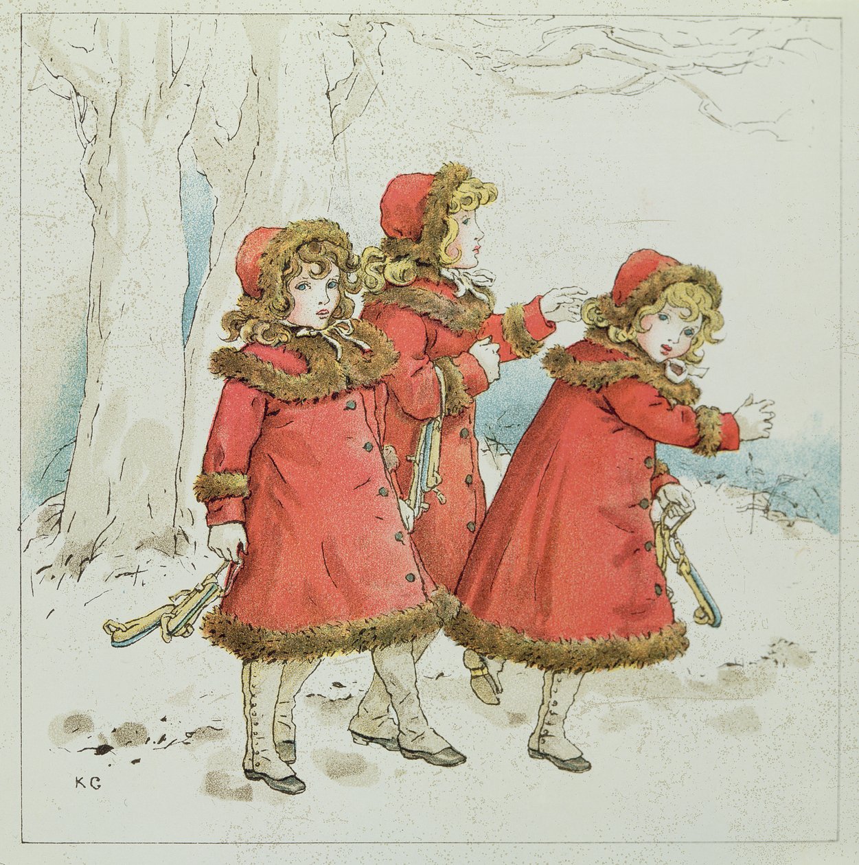 &39;Winter&39; do April Baby&39;s Book of Tunes, 1900 de Kate Greenaway