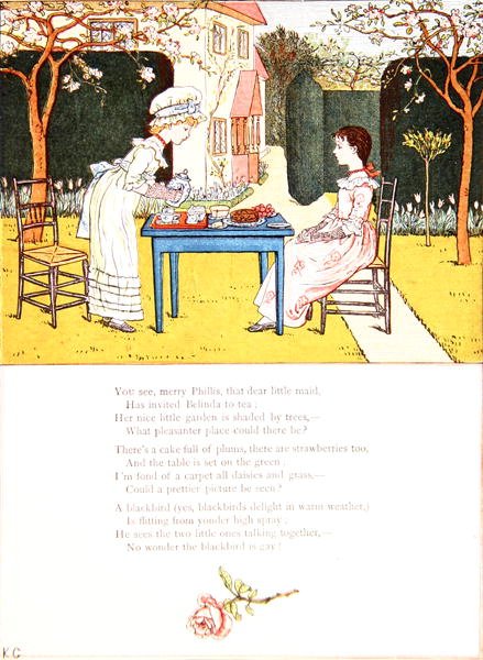 Um chá infantil, ilustração para um poema de 