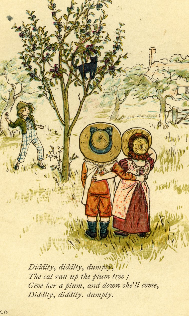 Diddlty diddlty dumpty berçário de Kate Greenaway