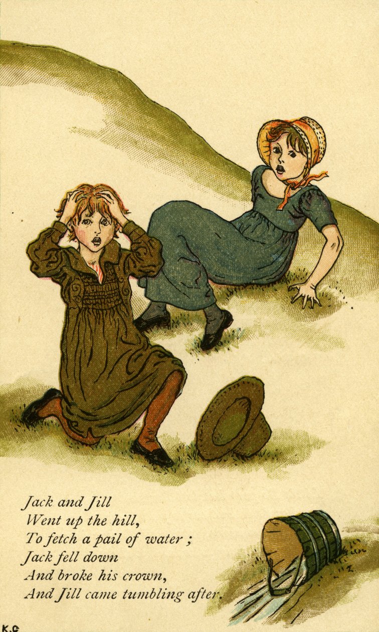 Jack e Jill ilustraram de Kate Greenaway