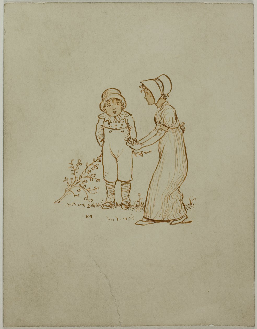 Menino e menina de Kate Greenaway