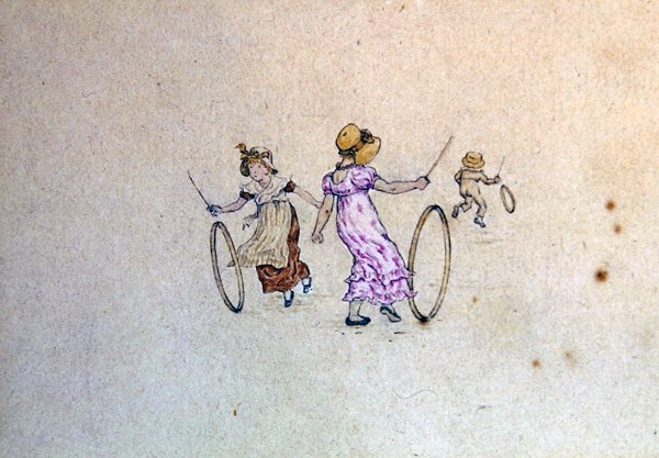 Ilustração de Março para o Almanaque de 1889 de Kate Greenaway