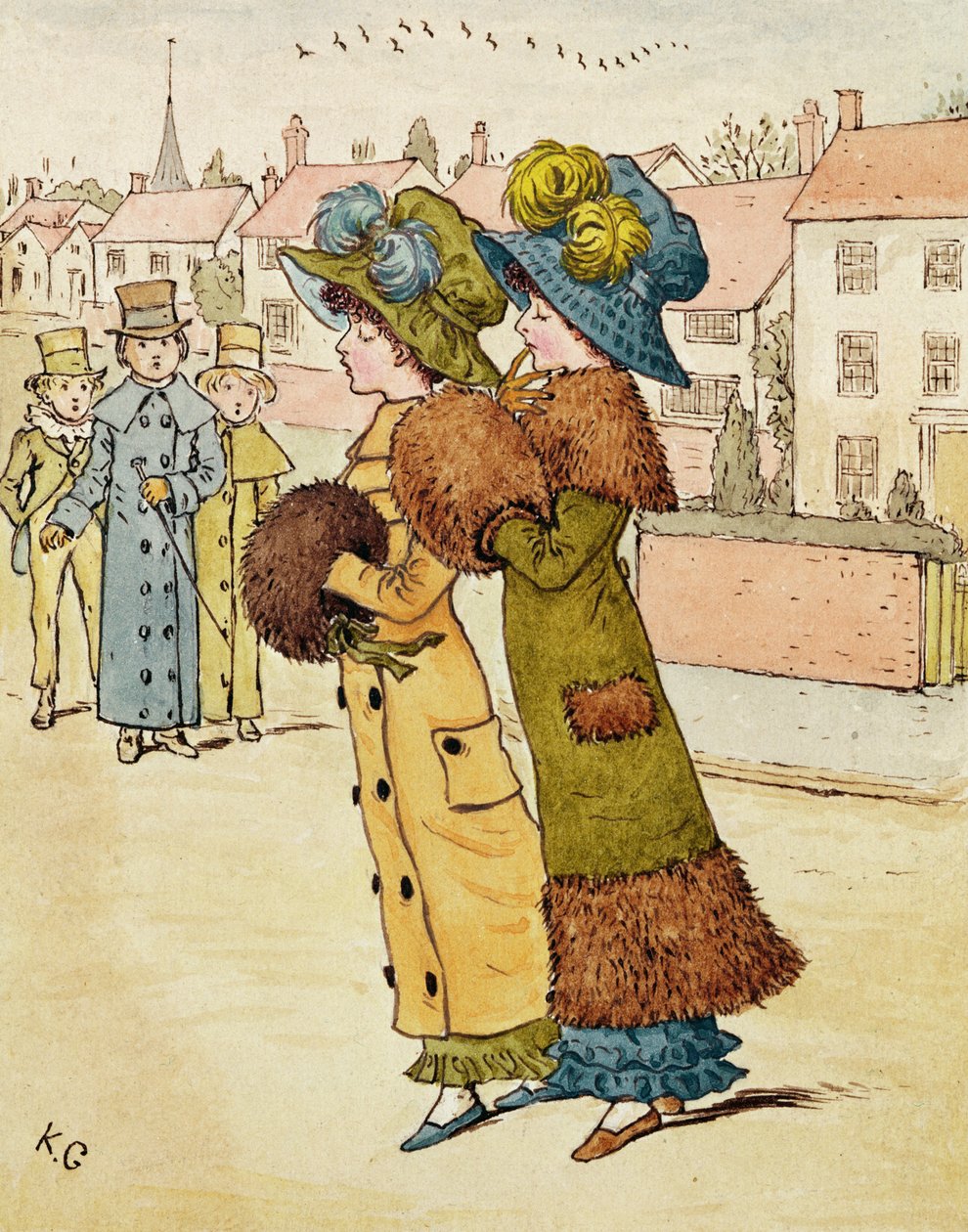 Para fora para uma caminhada, século XIX de Kate Greenaway