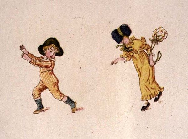 Brincando de "Um dia na vida de uma criança de Kate Greenaway