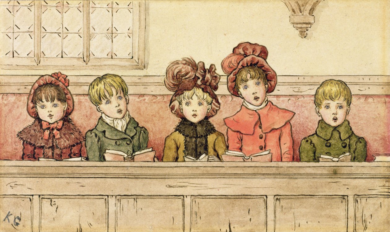Cantando na igreja de Kate Greenaway
