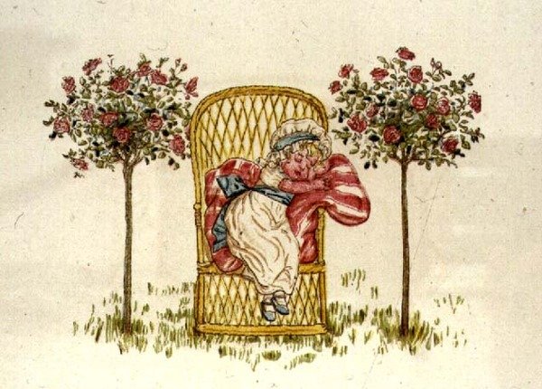 Dormir, de "Um dia na vida de uma criança". de Kate Greenaway