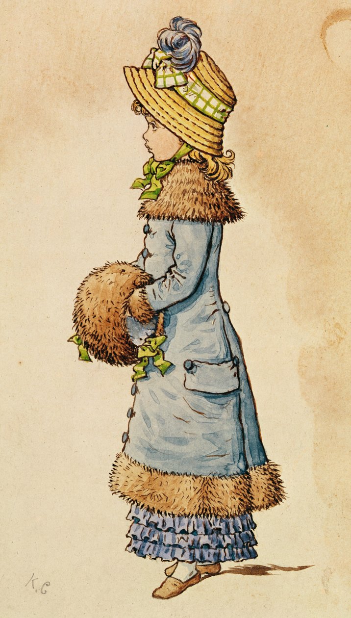 Sunday Best - jovem de azul de Kate Greenaway