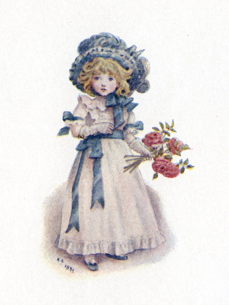 "Acolhendo as rosas" por Kate Greenaway. de Kate Greenaway