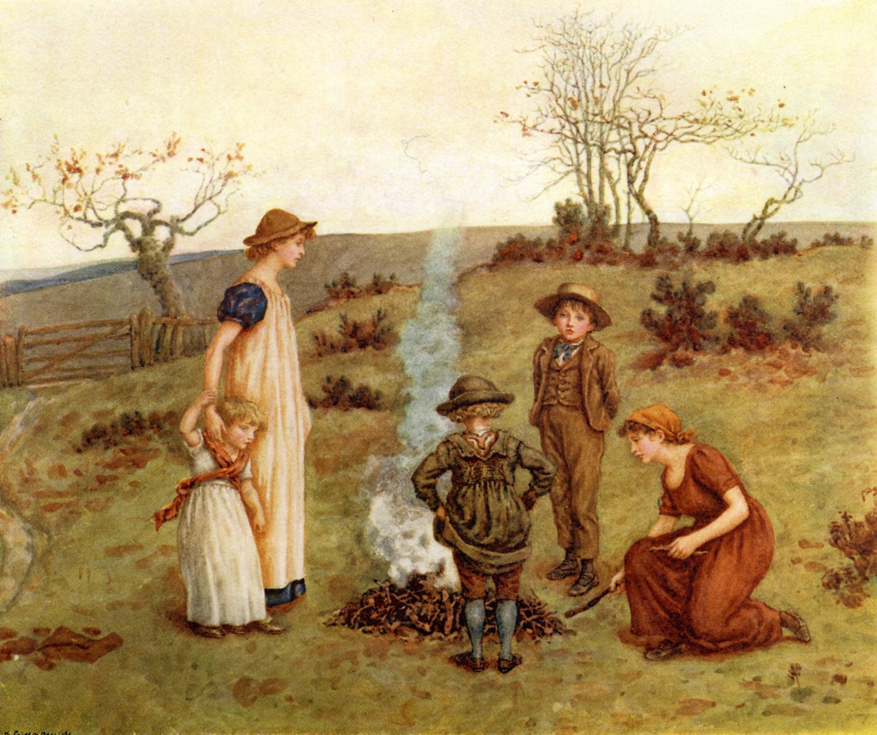 O fogo da vara por Kate Greenaway de Kate Greenaway