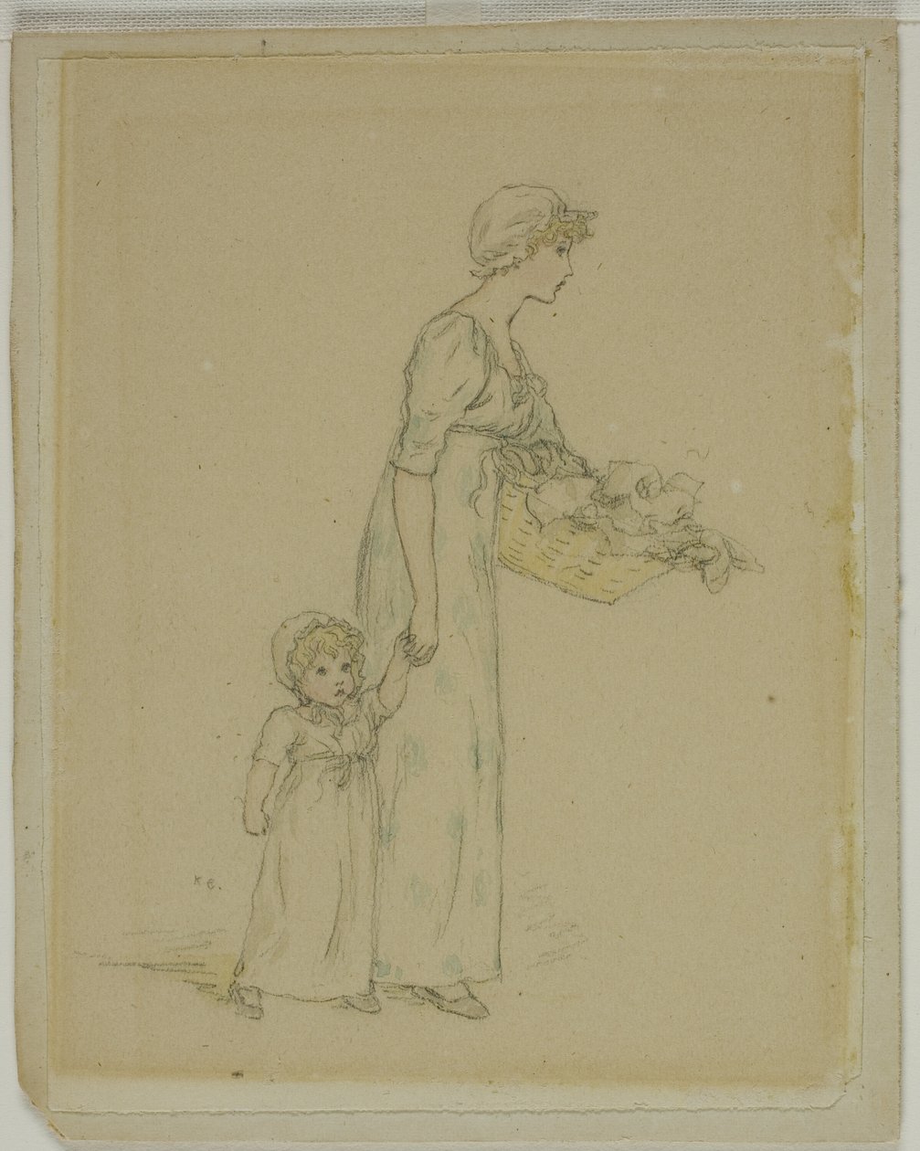 mulher com filho de Kate Greenaway