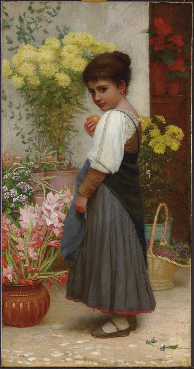 The Flower Merchant (óleo sobre tela) de Kate Perugini