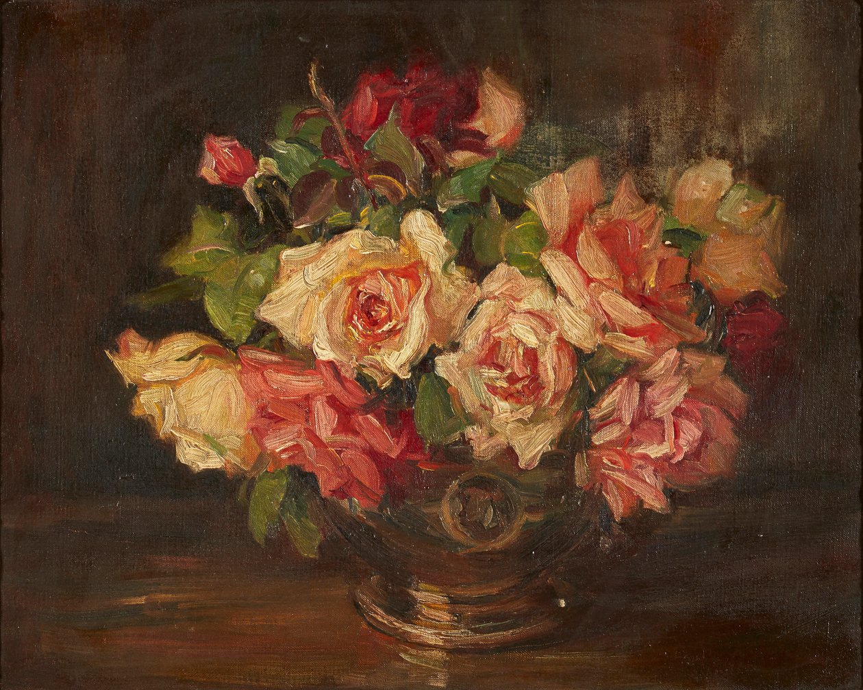 Rosas Rosa ( óleo sobre tela) de Kate Wyllie