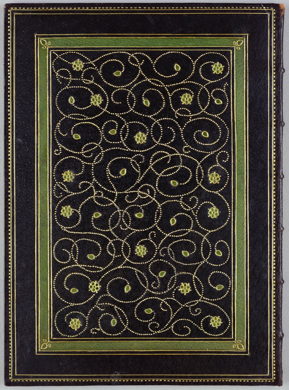 Capa para "A Brief History of Printing" de Emery Walker (1851-1933) 1911 (couro e & ouro) de Katharine Adams