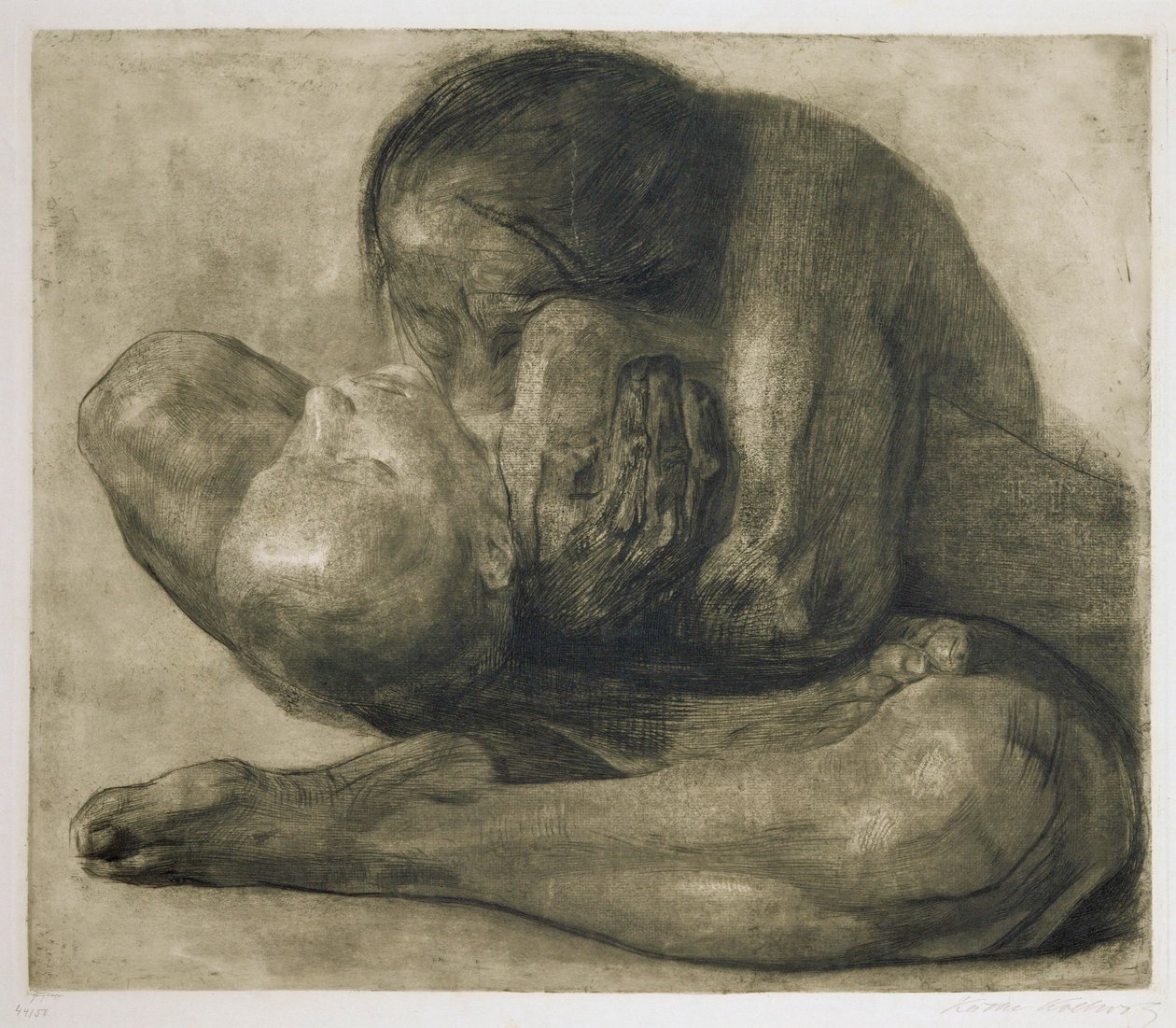 Mulher com criança morta. KL. 72 de Kathe Schmidt Kollwitz
