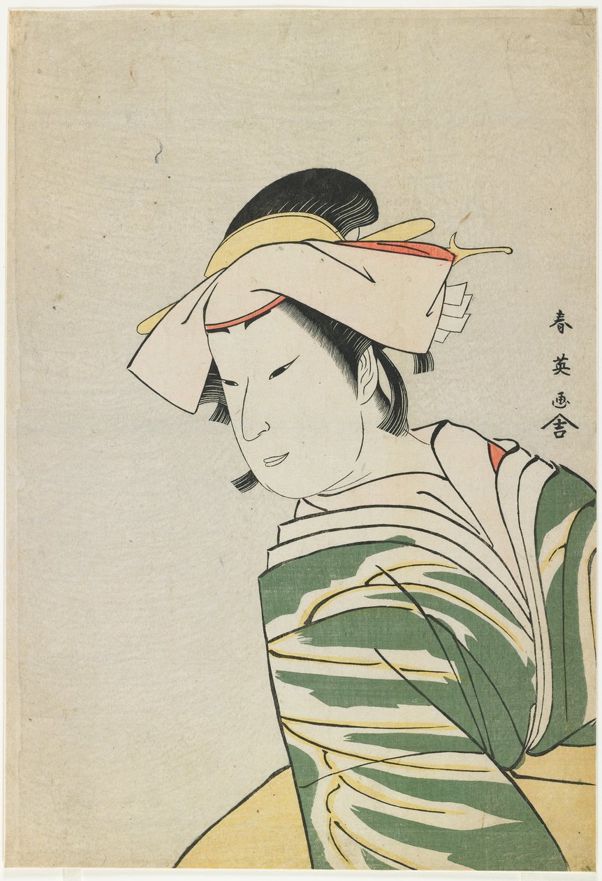 Nakamura Noshio II como Tonase, 1795 (ponto woodblock colorido) de Katsukawa Shun