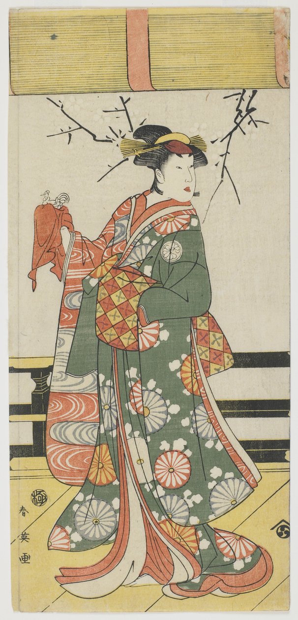 Segawa Kikunojo III como Itohagi, 1792 (impressão de woodblock de cor) de Katsukawa Shun