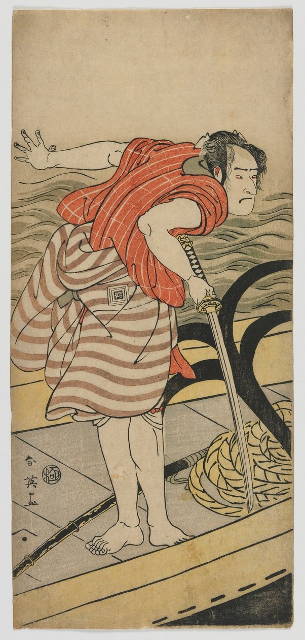 O ator Ichikawa Komazo III, período de Edo, c.1791 (impressão de woodblock de cor) de Katsukawa Shun ei