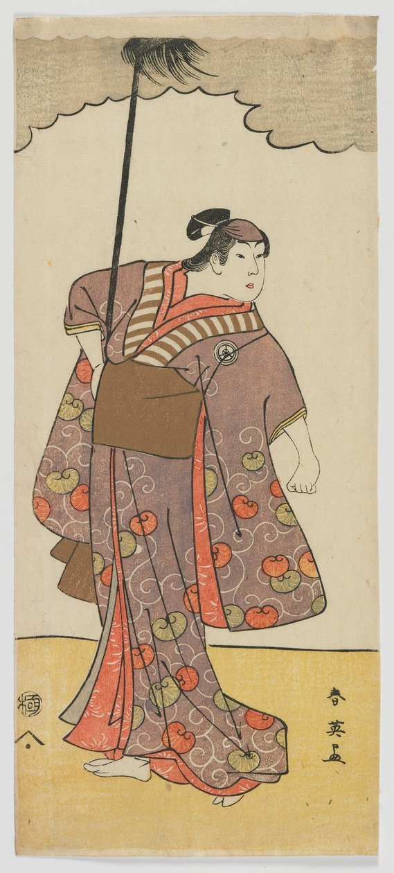 O ator Iwai Hanshiro IV como um yakko feminino (lacaio) período Edo, c.1791 (impressão xilogravura colorida) de Katsukawa Shun ei