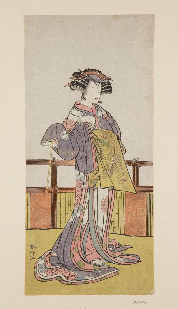 Actor Segawa Kikunojo (impressão a cores de bloco de madeira) de Katsukawa Shuncho