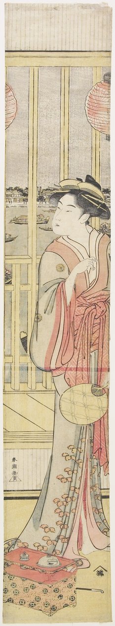 Cortesia Hanao_gi Refrigerando-se, c. 1788 de Katsukawa Shuncho