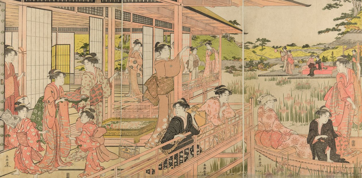 Jardim Íris de Katsukawa Shuncho