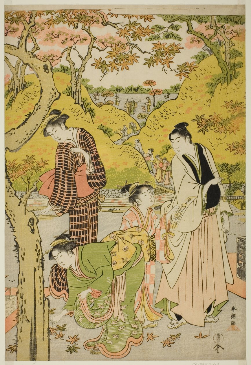 Piquenique no outono de Katsukawa Shuncho