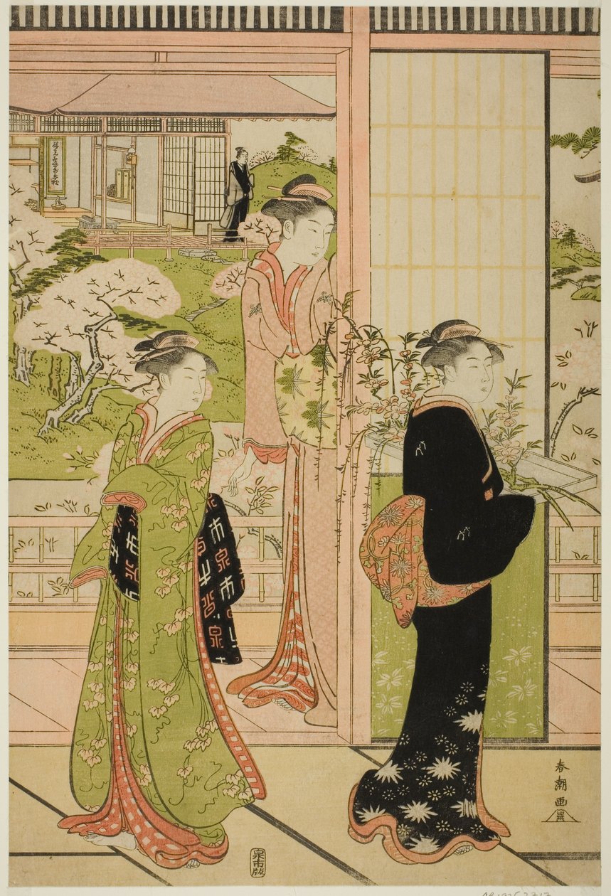 Cena da peça "Imoseyama" de Katsukawa Shuncho