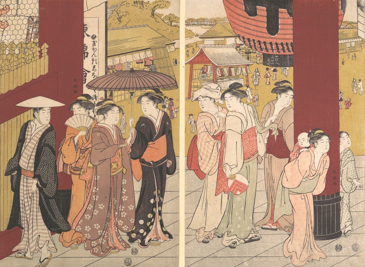 Cena de rua, c. 1789. de Katsukawa Shuncho