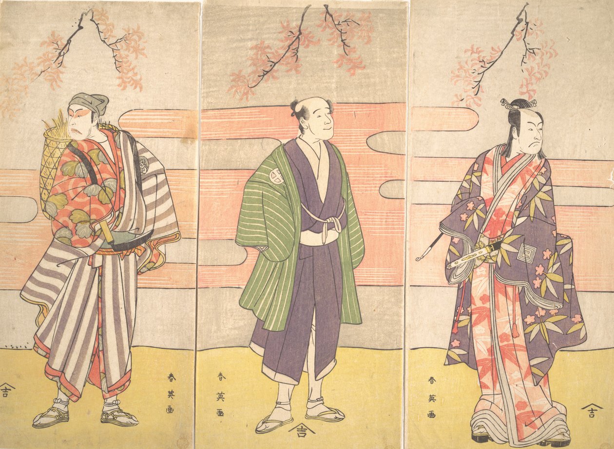 Três atores não identificados, ca. 1793. de Katsukawa Shun