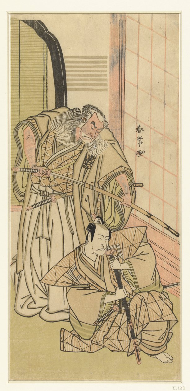 Atores Nakamura Nakazo I e Ichikawa Danjuro V als edellieden de Katsukawa Shunjo