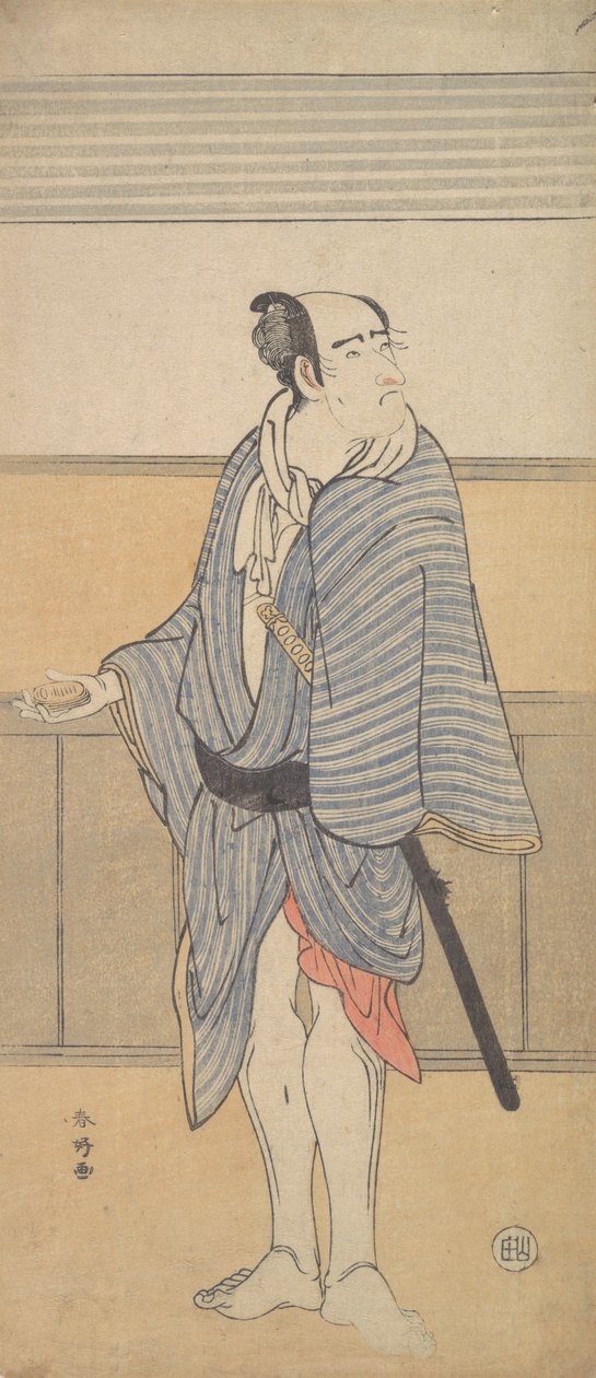 Um ator não identificado, ca. 1790. de Katsukawa Shunko