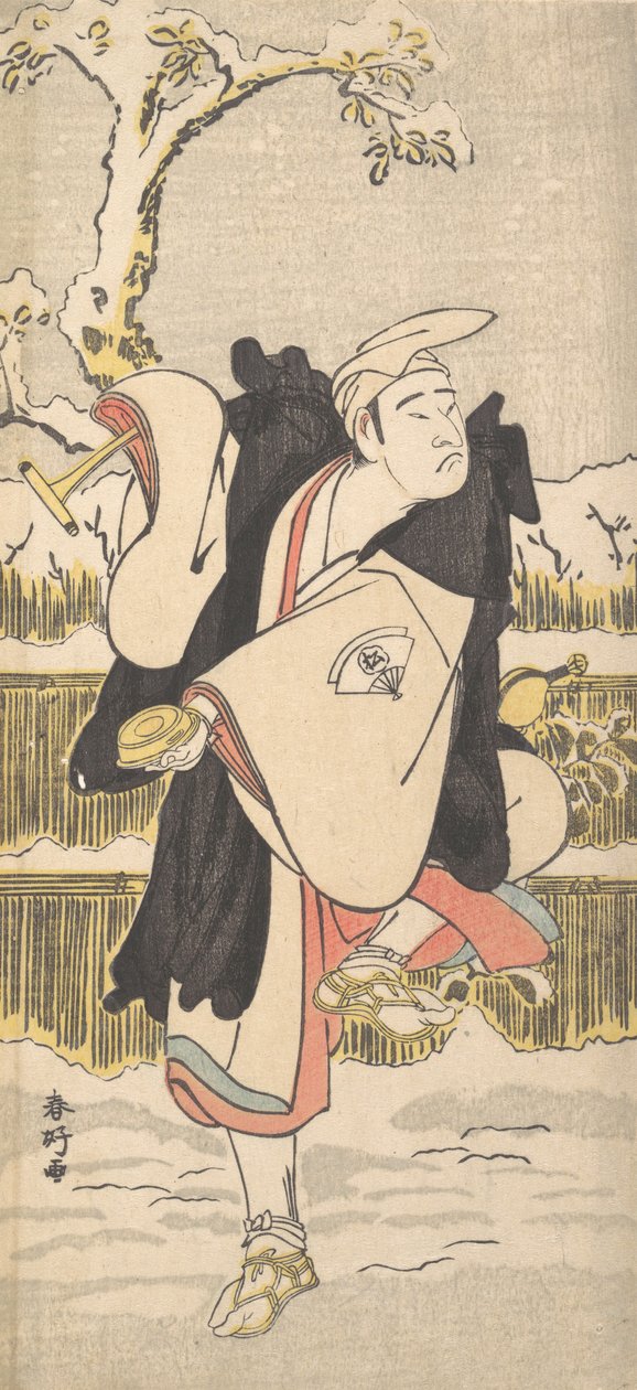 Onoe Matsusuke como Monge Budista Kannen-Butsu ou Mendicante, ca. 1790. de Katsukawa Shunko