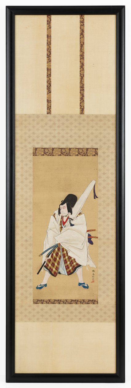 O ator Ichikawa Ebizo III como Matsuomaru na peça Sugawara and the Secrets of Calligraphy, 18º de Katsukawa Shunko