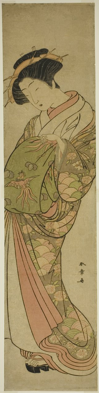 Uma cortesã da Casa Matsubaya de Katsukawa Shunsho