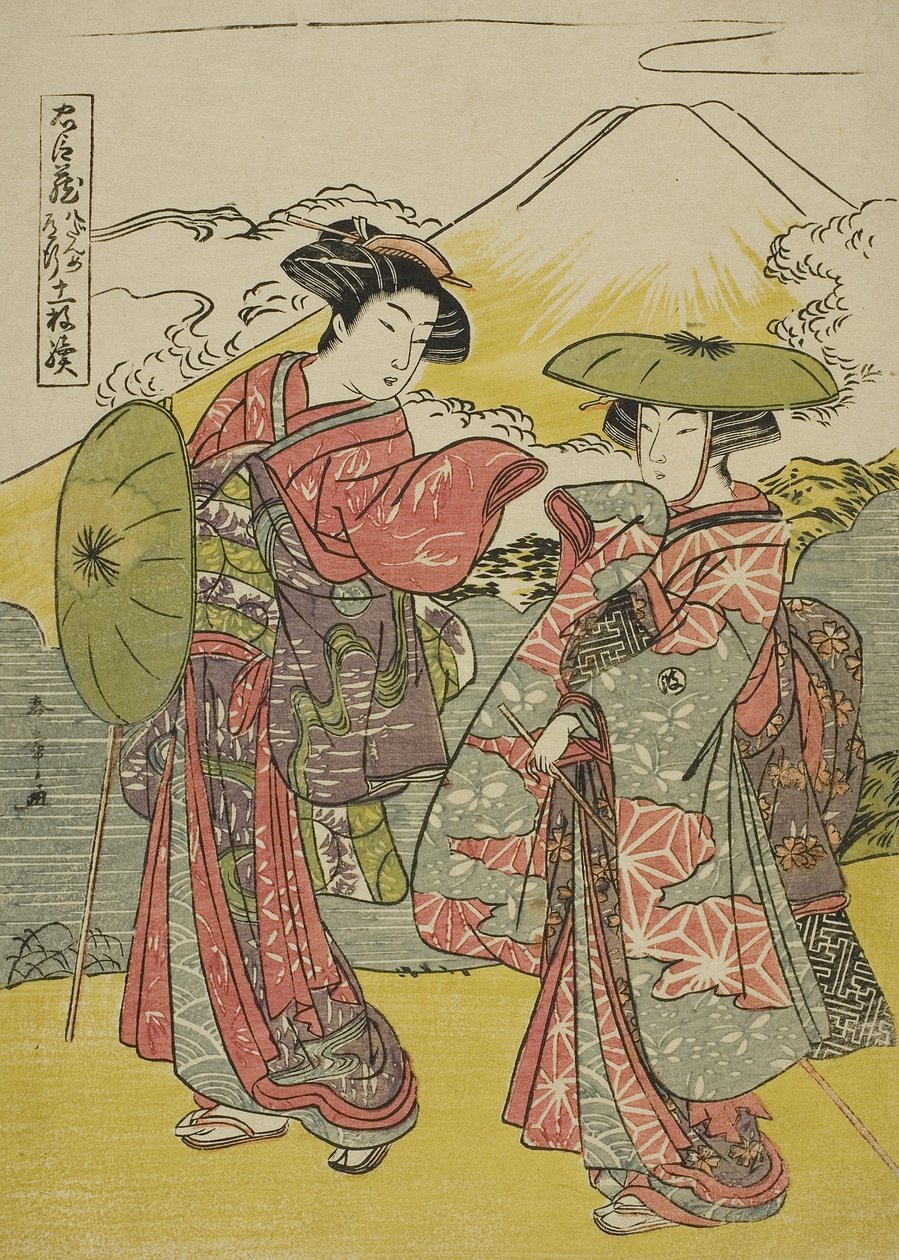 Ato Oito: Viagem nupcial da peça Chushingura (Tesouro dos Retentores Leais), c.1779-80 (impressão em xilogravura colorida; chuban) de Katsukawa Shunsho