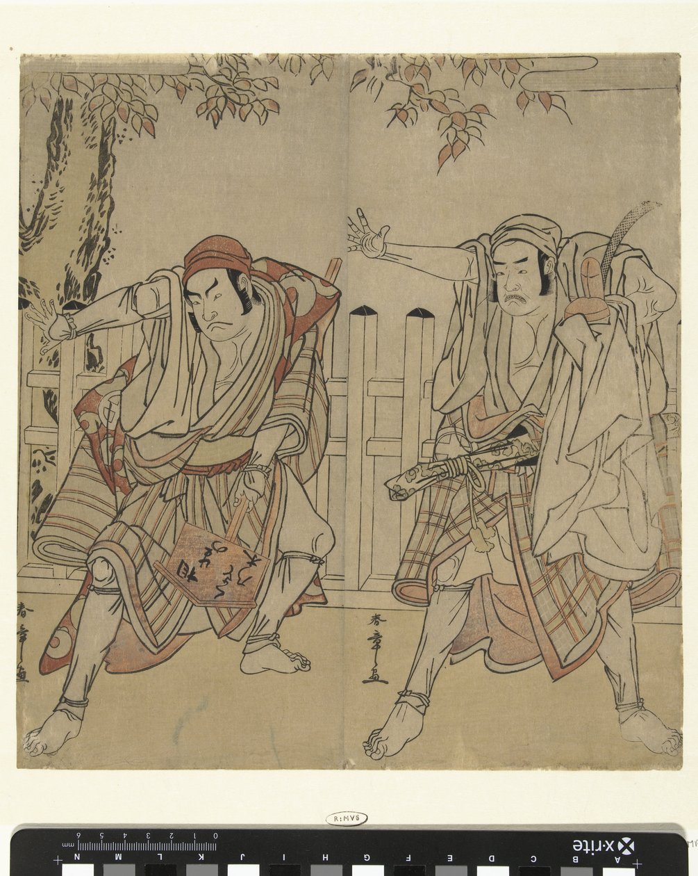 Acteurs Otani Hiroji III em Otani Tomoemon de Katsukawa Shunsho