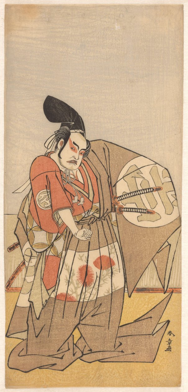 Ator como mensageiro imperial do mal de Katsukawa Shunsho