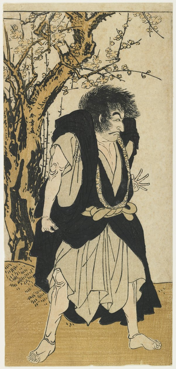 Ichikawa Danju_ro_ V como o Monge Wantetsu de Katsukawa Shunsho