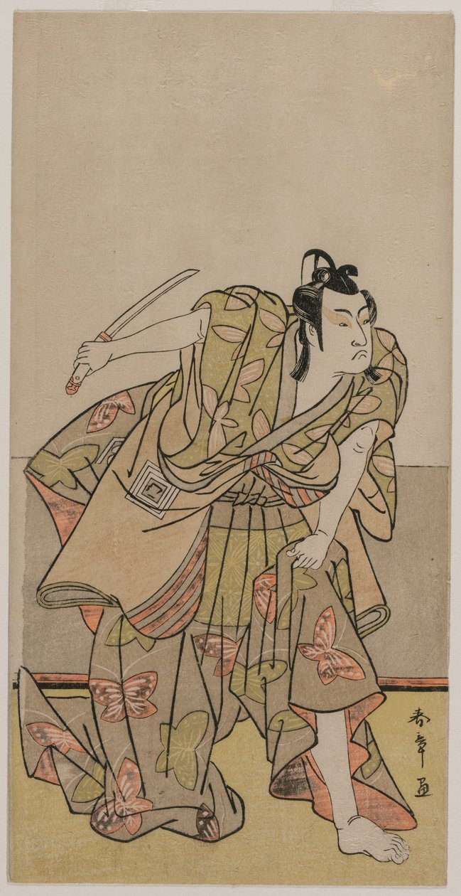 Ichikawa Monnosuke II como Soga no Goro, c. Final da década de 1770. de Katsukawa Shunsho