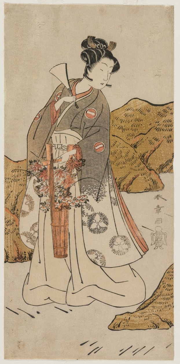 Ichikawa Monnosuke II como página do templo de Katsukawa Shunsho