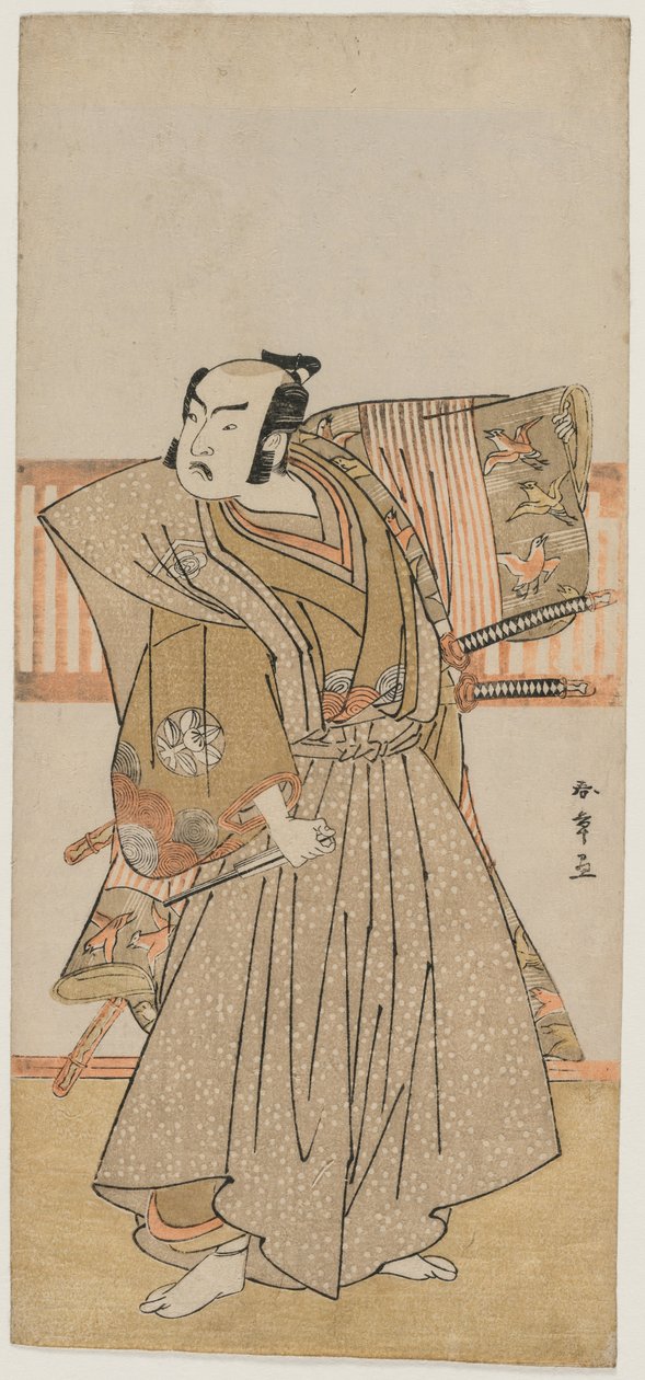 Ichimura Uzaemon IX como Soga no Juro, meados da década de 1770. de Katsukawa Shunsho