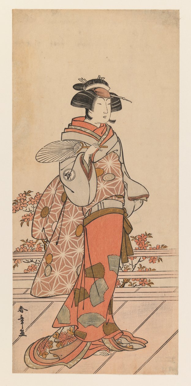 Iwai Hanshiro IV, c.1785 (impressão em xilogravura colorida) de Katsukawa Shunsho