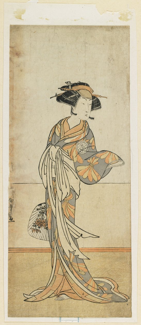 Segawa Kikunoju num Papel Feminino, finais do século XVIII de Katsukawa Shunsho