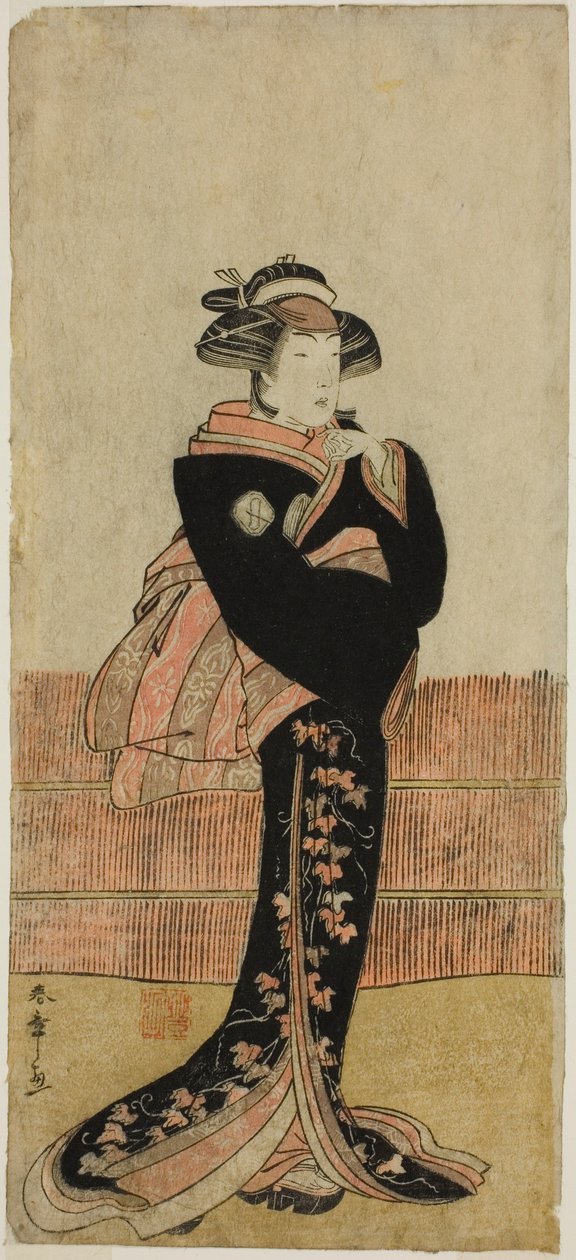 O ator Azuma Tozo III em um papel não identificado de Katsukawa Shunsho